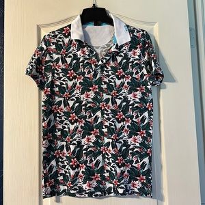 Floral men’s polo shirt